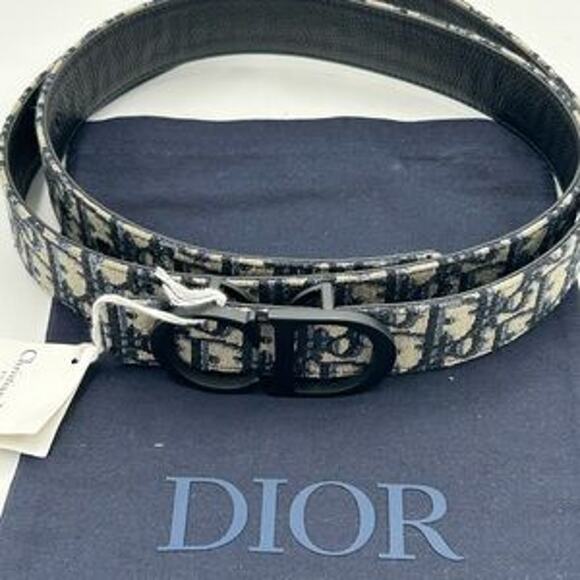 Men's Dior oblique jacquard reversible belt size 120 cm/46 inches made in Italy - Picture 13 of 13